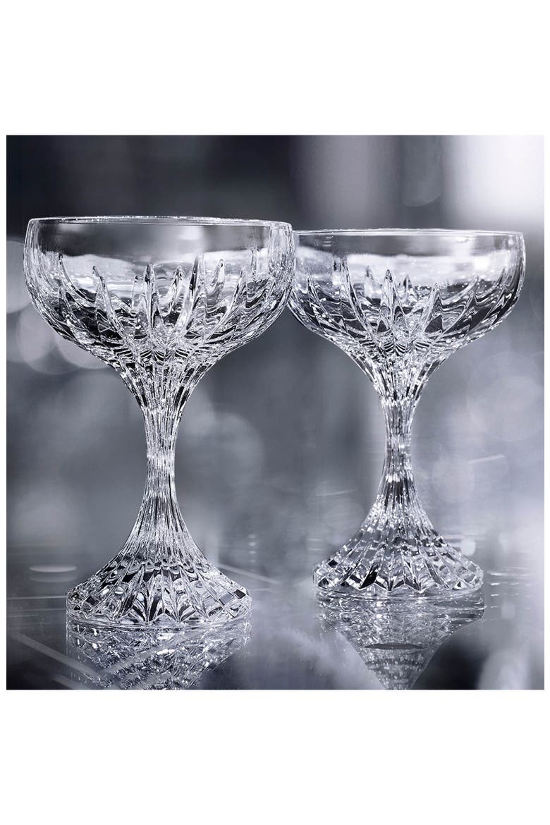 Massena Set of 2 Lead Crystal Coupe Glasses, Alternate, color, CLEAR