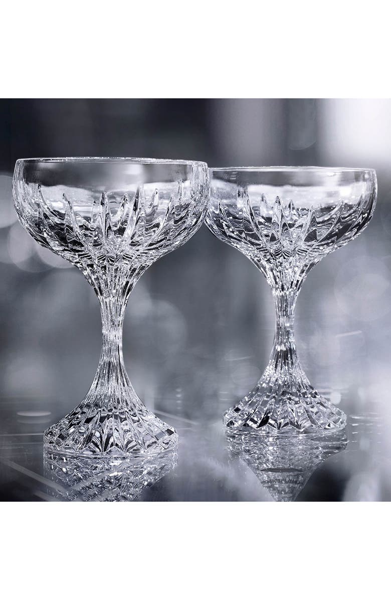 Baccarat Massena Set of 2 Lead Crystal Coupe Glasses, Alternate, color, 
