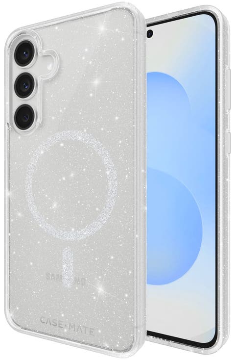 Sheer Twinkle Silver Case With Magnet For Samsung Galaxy S25 Fe