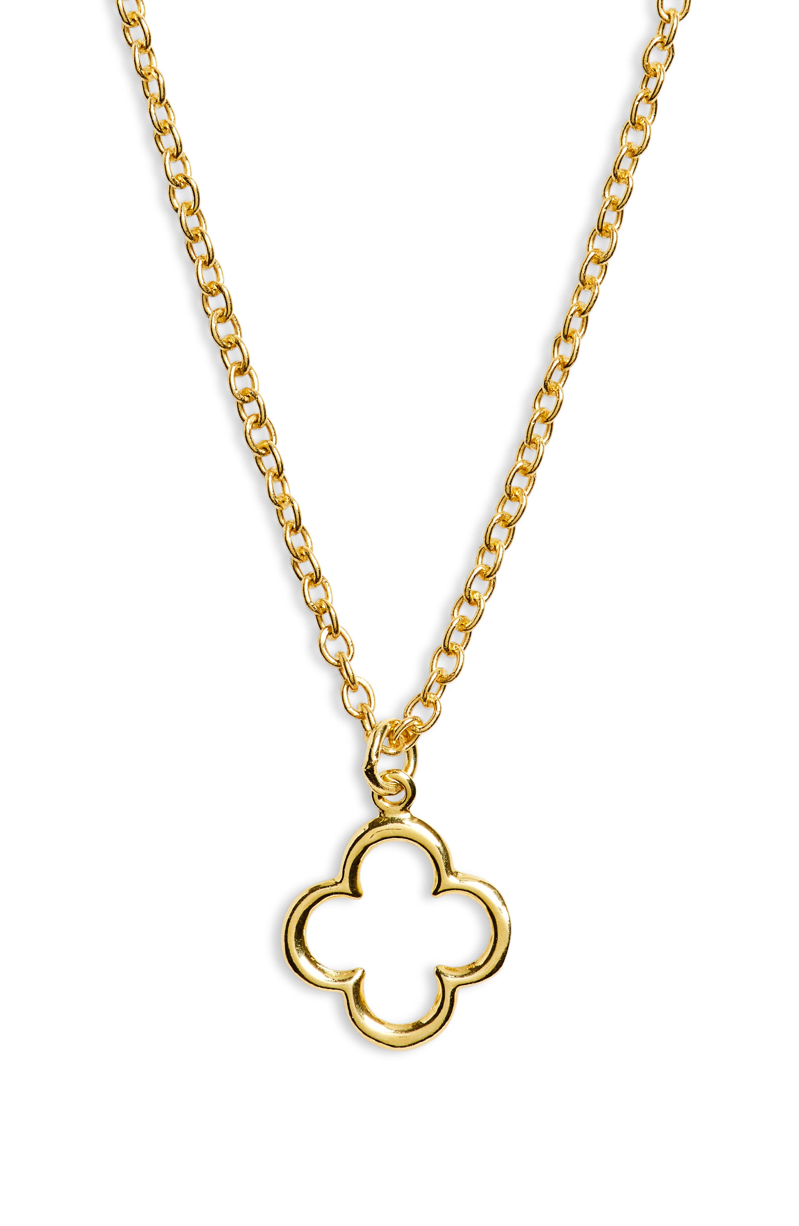 Argento Vivo Sterling Silver Clover Pendant Necklace
