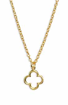 Argento Vivo Sterling Silver Clover Pendant Necklace