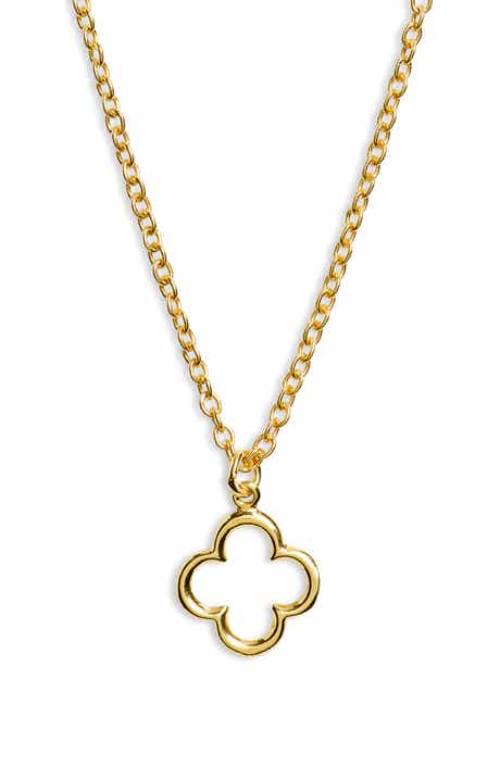 Argento Vivo Sterling Silver Clover Pendant Necklace