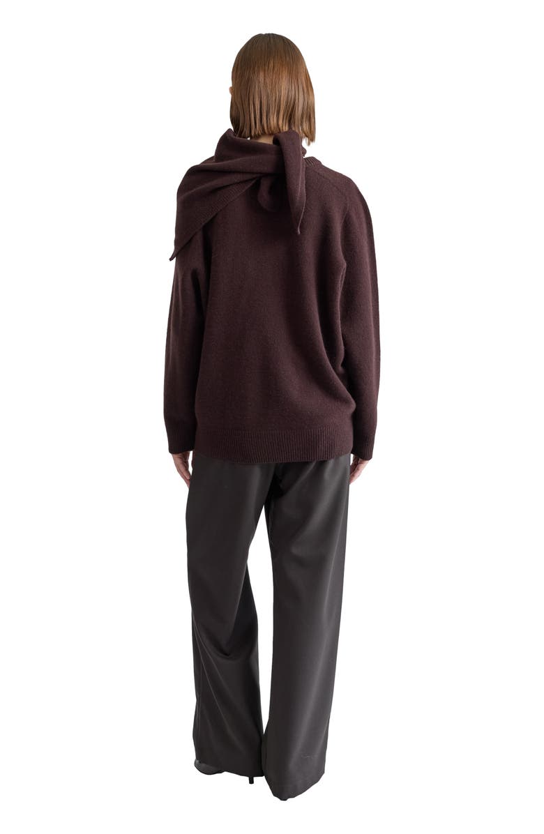 Almina Concept Wool V Neck Sweater, Alternate, color, Dark Brown