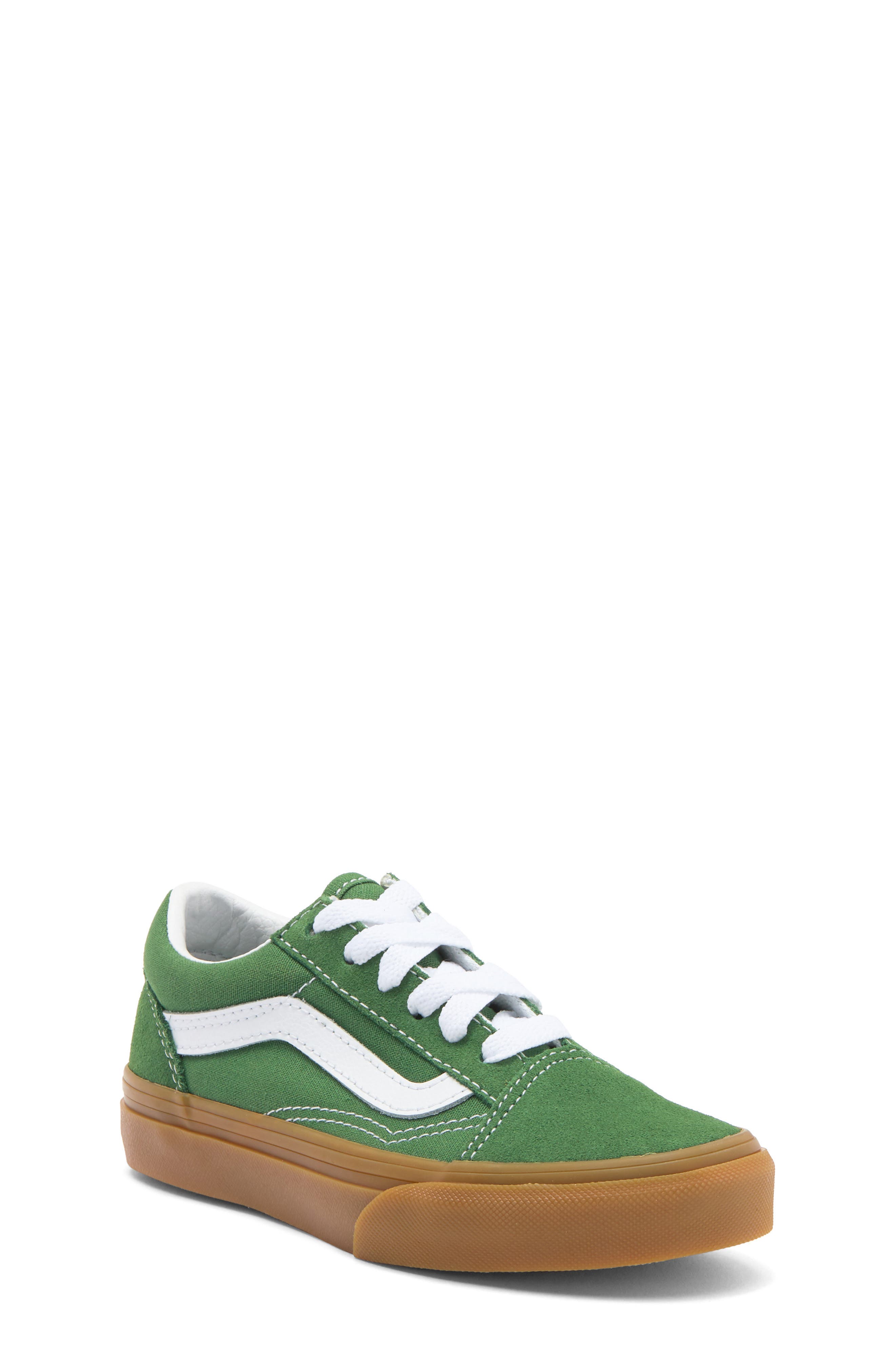 Vans Kids' Old Skool V Sneaker, Main, color, Bright Gum Green