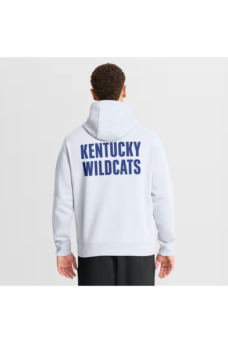 Men's Nike White Kentucky Wildcats Basketball Two-Hit Club Fleece Pullover Hoodie, Alternate, color, White