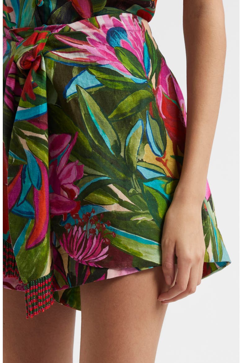Jardin De Reve Linen Blend Shorts, Alternate, color, JARDIN DE REVE MULTI