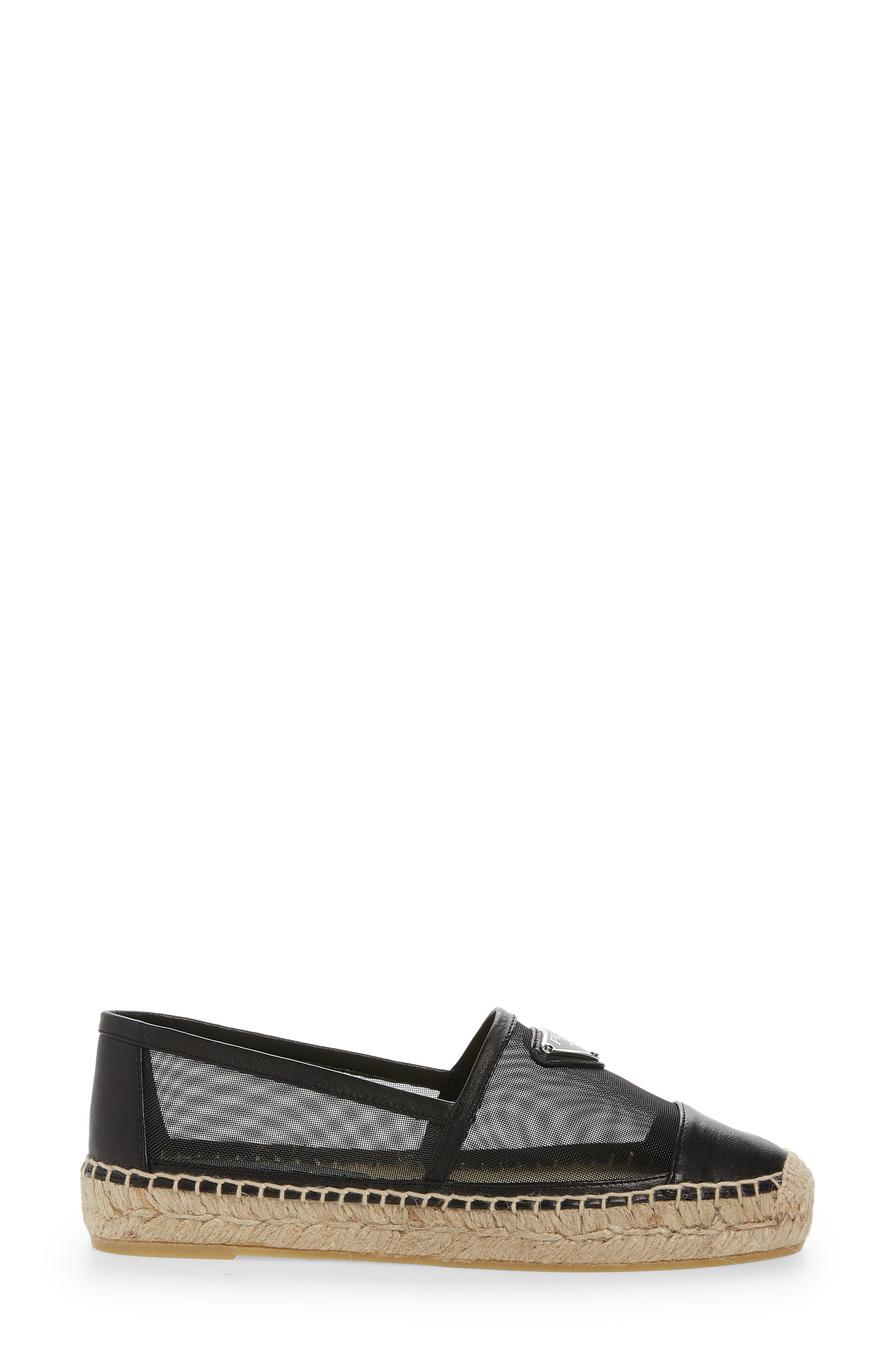 Prada Mesh Espadrille Flat, Alternate, color, 