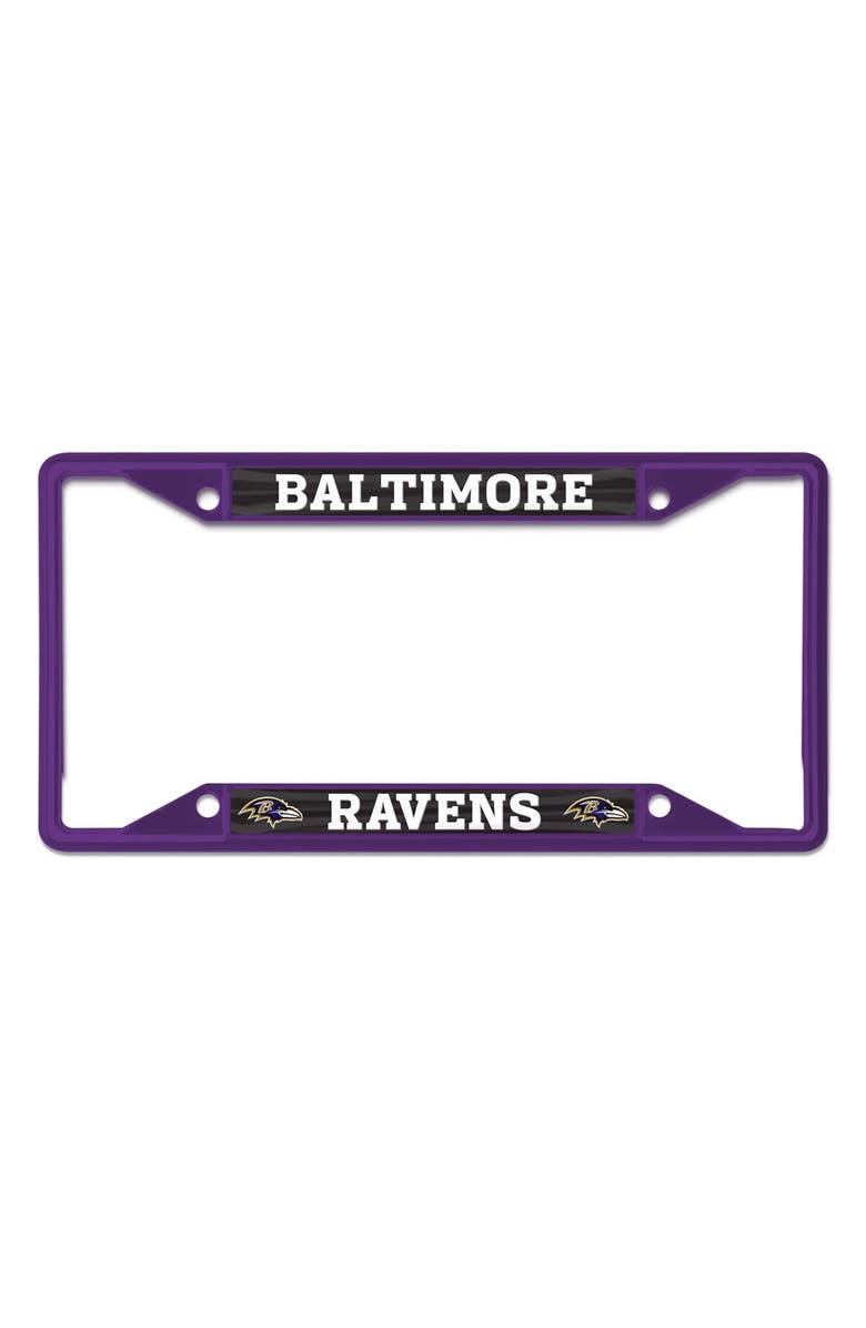 WINCRAFT Baltimore Ravens Chrome Color License Plate Frame, Main, color,