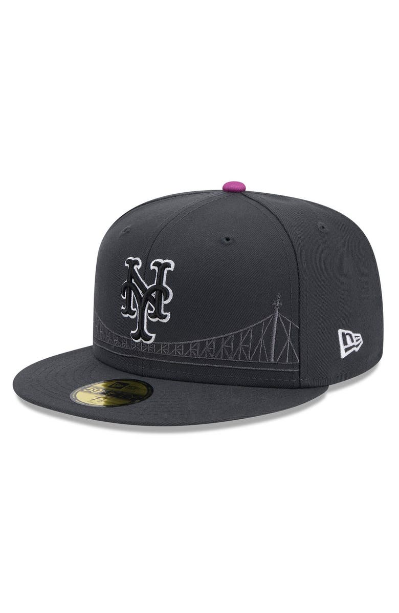 New Era Men's New Era Graphite New York Mets 2024 City Connect 59FIFTY Fitted Hat, Main, color, 