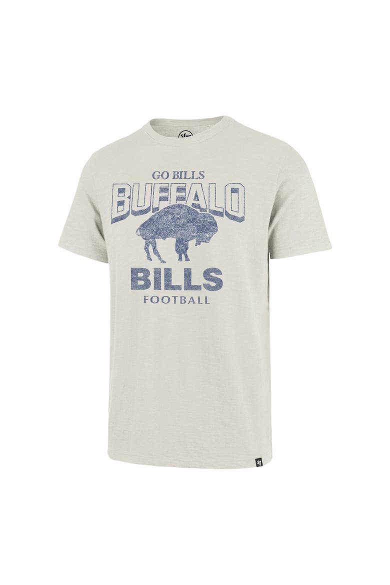 Men's '47  Natural Buffalo Bills Head On Scrum Slub T-Shirt, Main, color, Natural