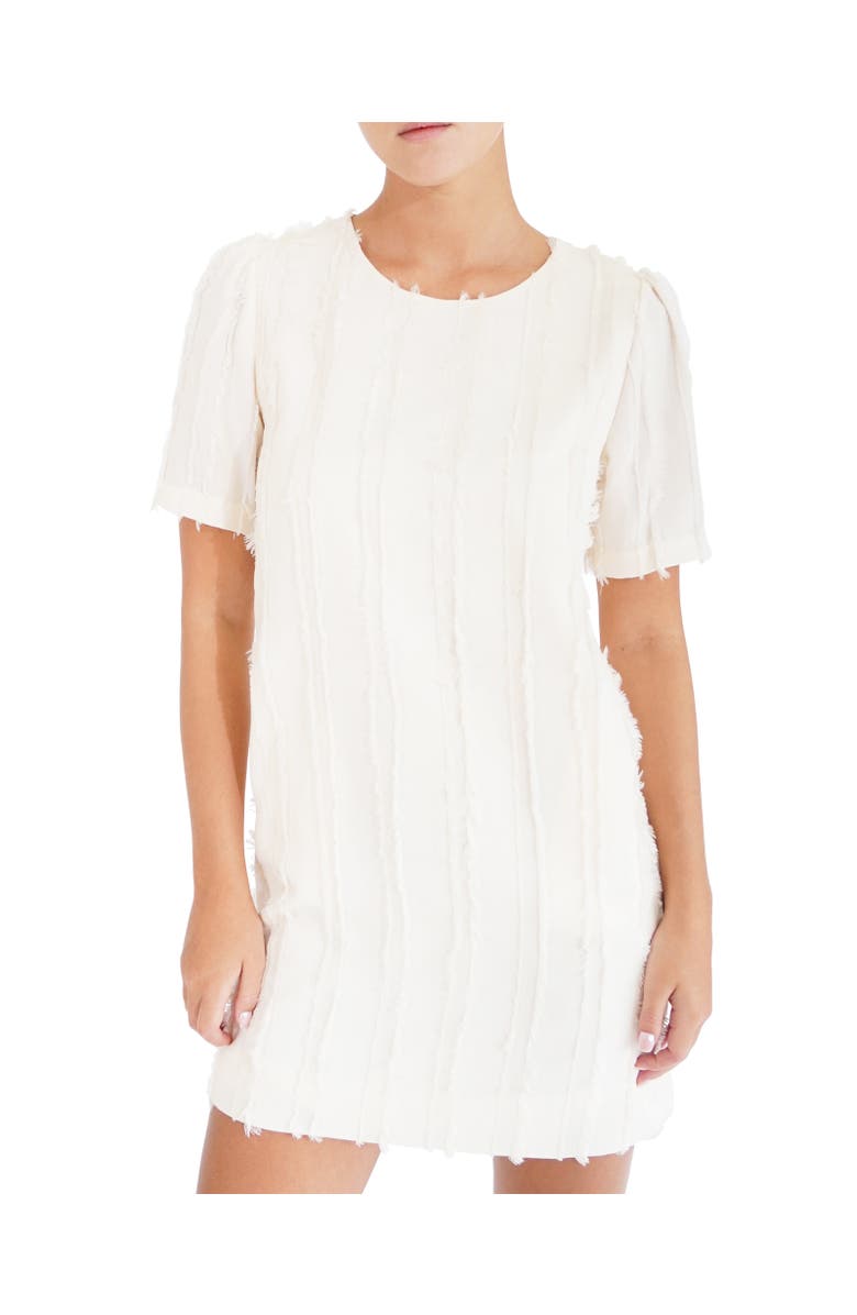 Belle & Bloom Star Child Textured Mini Dress, Alternate, color, White