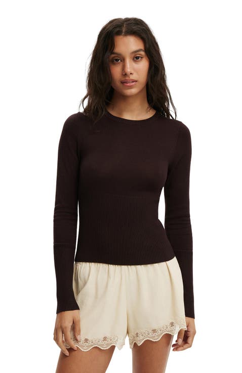 Women's Close Knit Crew Top