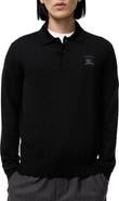 Burberry Long-sleeve Knight Wool Polo Shirt