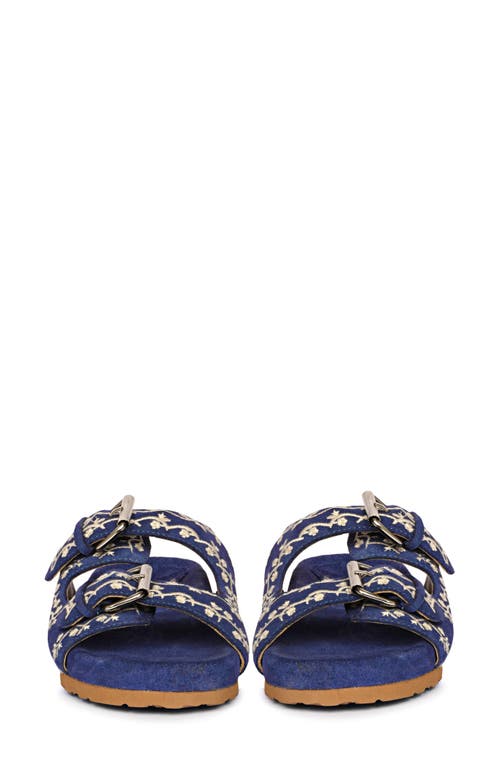 Saint G Angela Slide Sandal In Blue