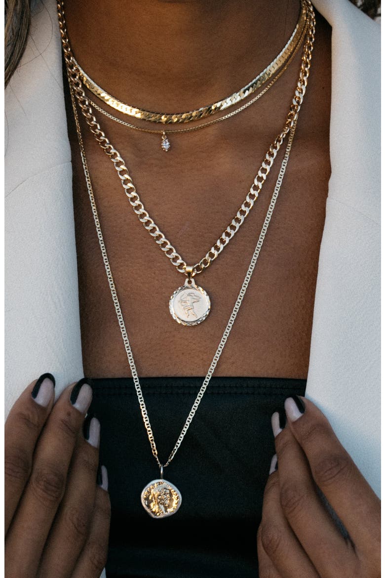The Cupid Necklace, Alternate, color, GOLD