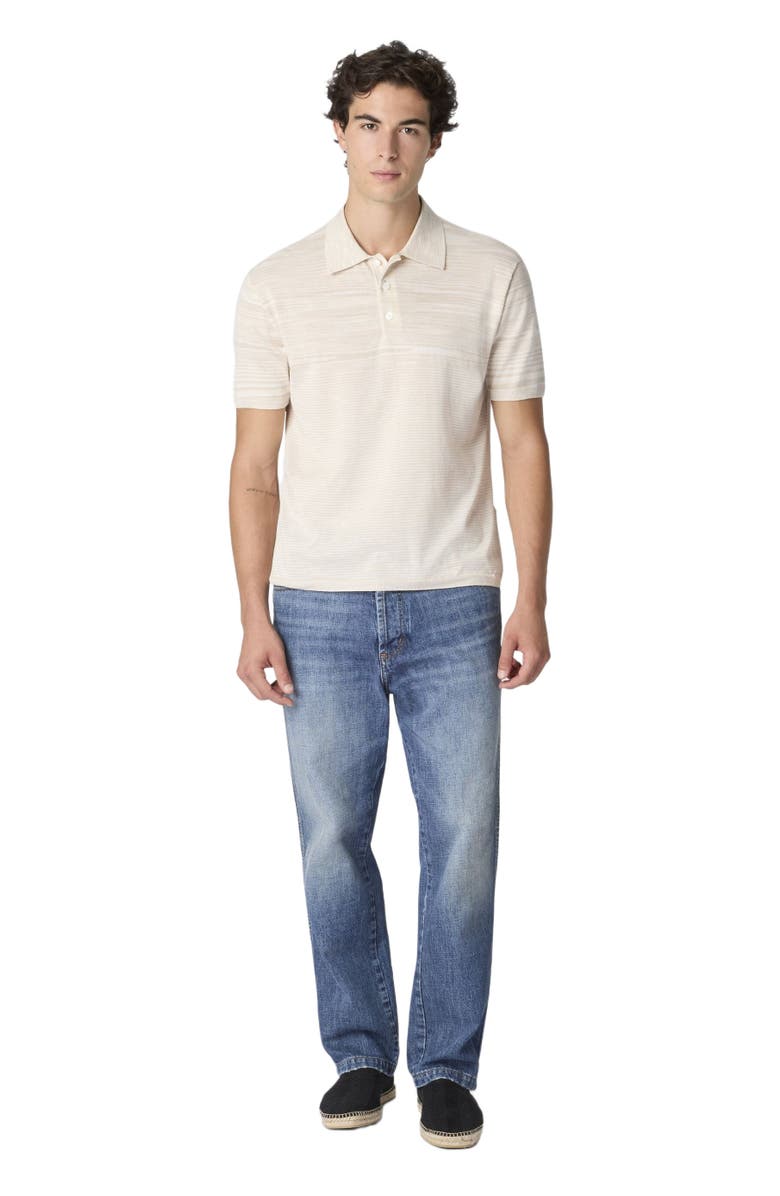 Missoni Flamed Mercerized Cotton Polo Shirt, Main, color, Blue