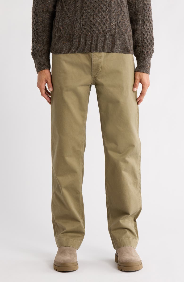 BUCK MASON Paperback Twill Straight Leg Pants, Main, color, Fatigue Green