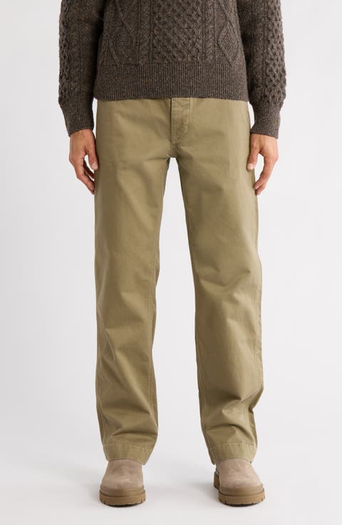 Paperback Twill Straight Leg Pants