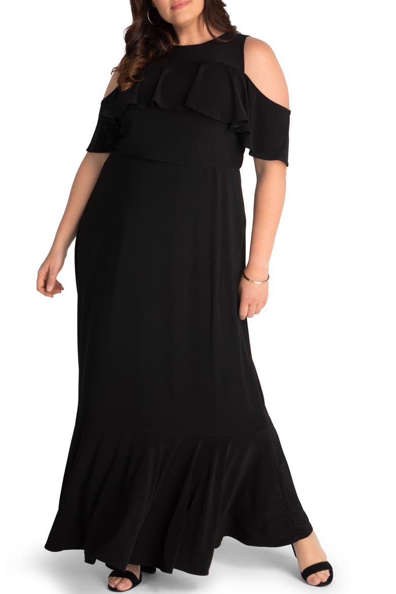 Piper Cold Shoulder Dress, Alternate, color, BLACK