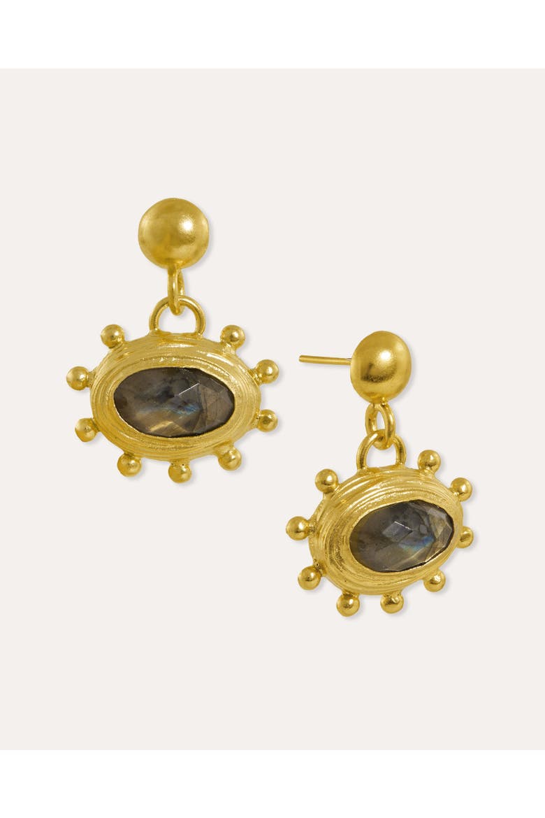 Zand Labradorite Drop Earrings, Main, color, Gold
