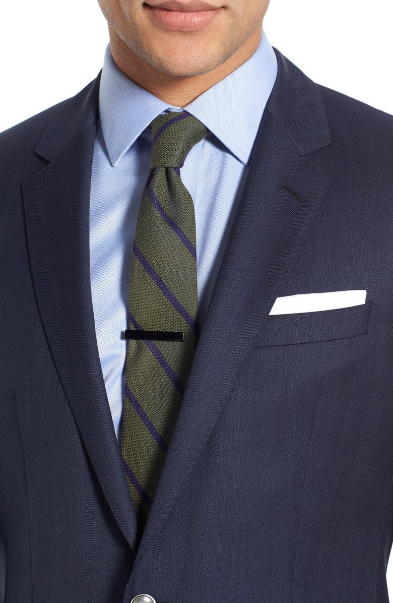 BOSS Hutsons Trim Fit Herringbone Wool Sport Coat, Alternate, color, 