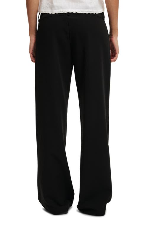 Cotton On Lola Low Rise Suiting Pant In Black