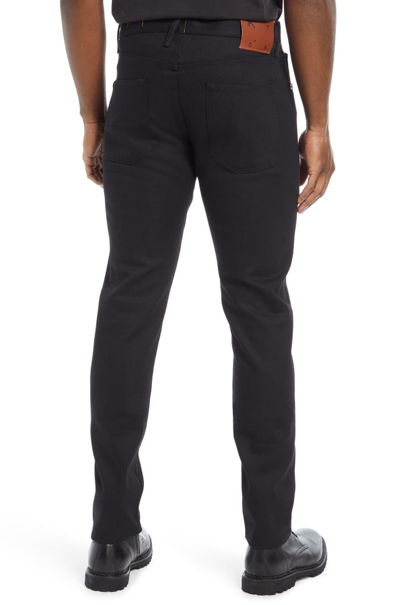 HIROSHI KATO The Scissors Slim Tapered 10.5-Ounce Stretch Selvedge Jeans, Alternate, color, Black Raw