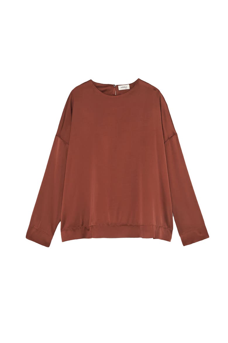 Fluid Viscose Blouse, Alternate, color, Brown
