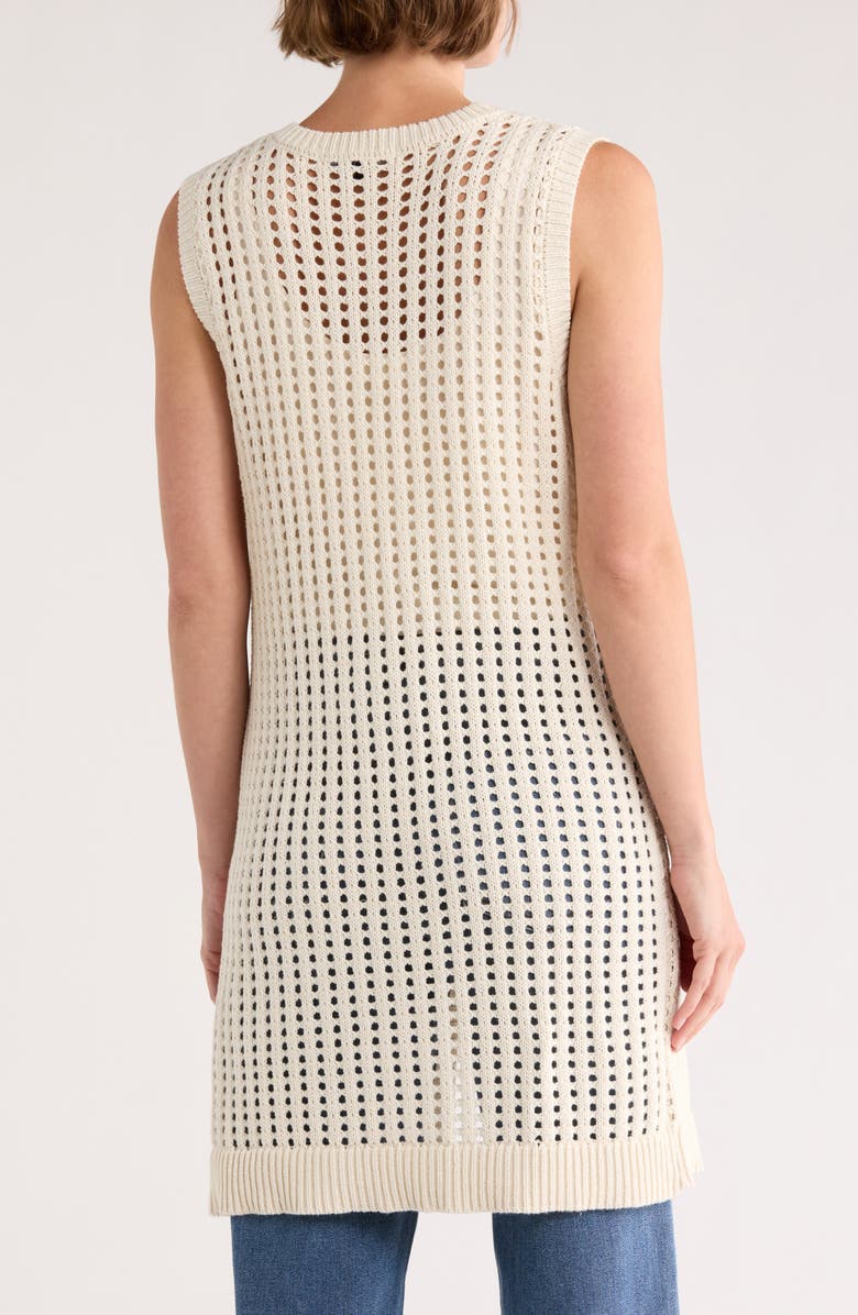 Sanctuary Cotton Open Stitch Vest, Alternate, color, Natural White