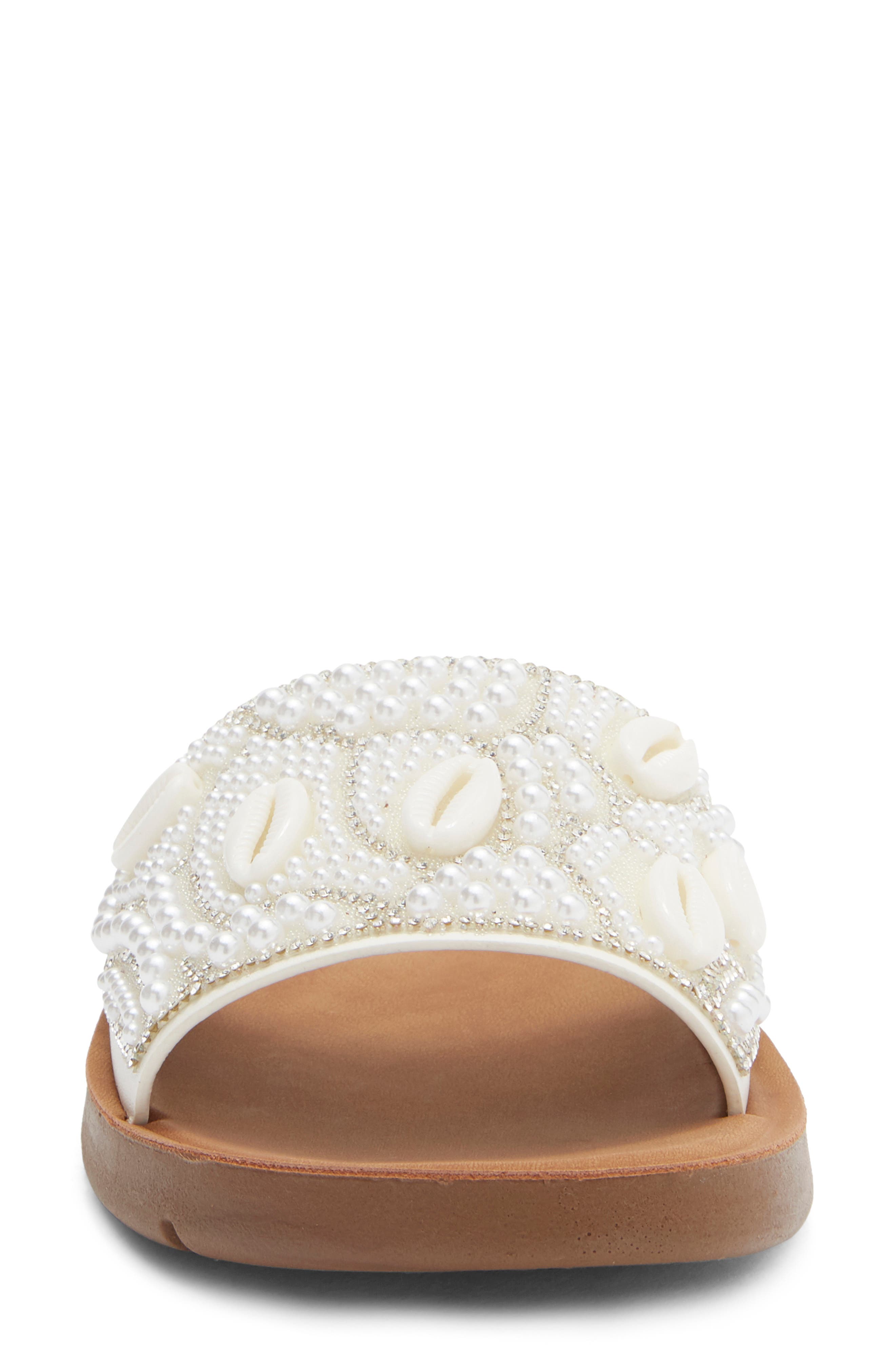 Northern Slide Sandal, Alternate, color, WHITE PU