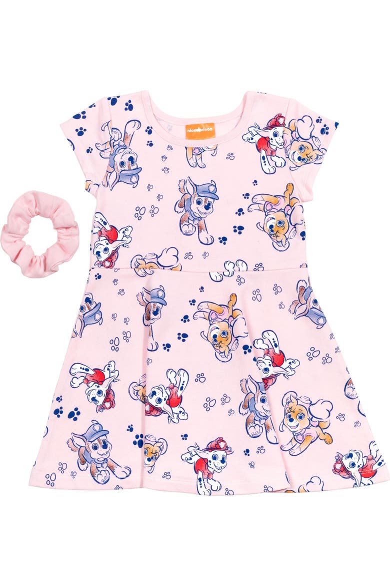 Skater Dress and Scrunchie Set, Main, color, Paw Patrol Pink