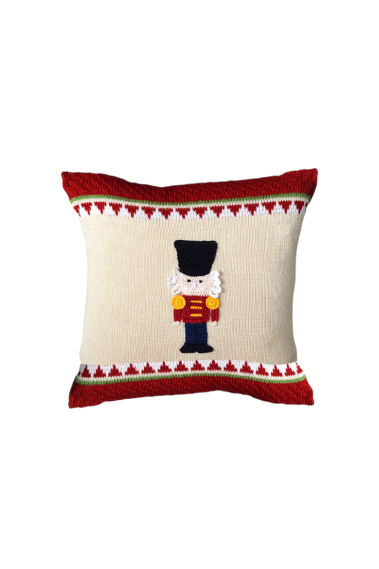 12" Nutcracker Pillow, Main, color, Ivory