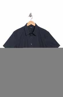 Theory Irving Short Sleeve Cotton Button-Up Shirt
