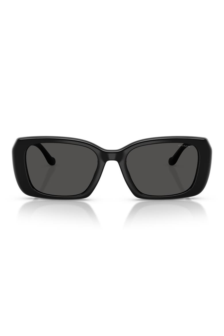 54mm Square Sunglasses, Main, color, BLACK / GREY SOLID