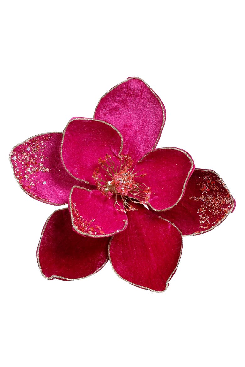 Elegant Glitter Magnolia, Set of 12, Main, color, Fuschia