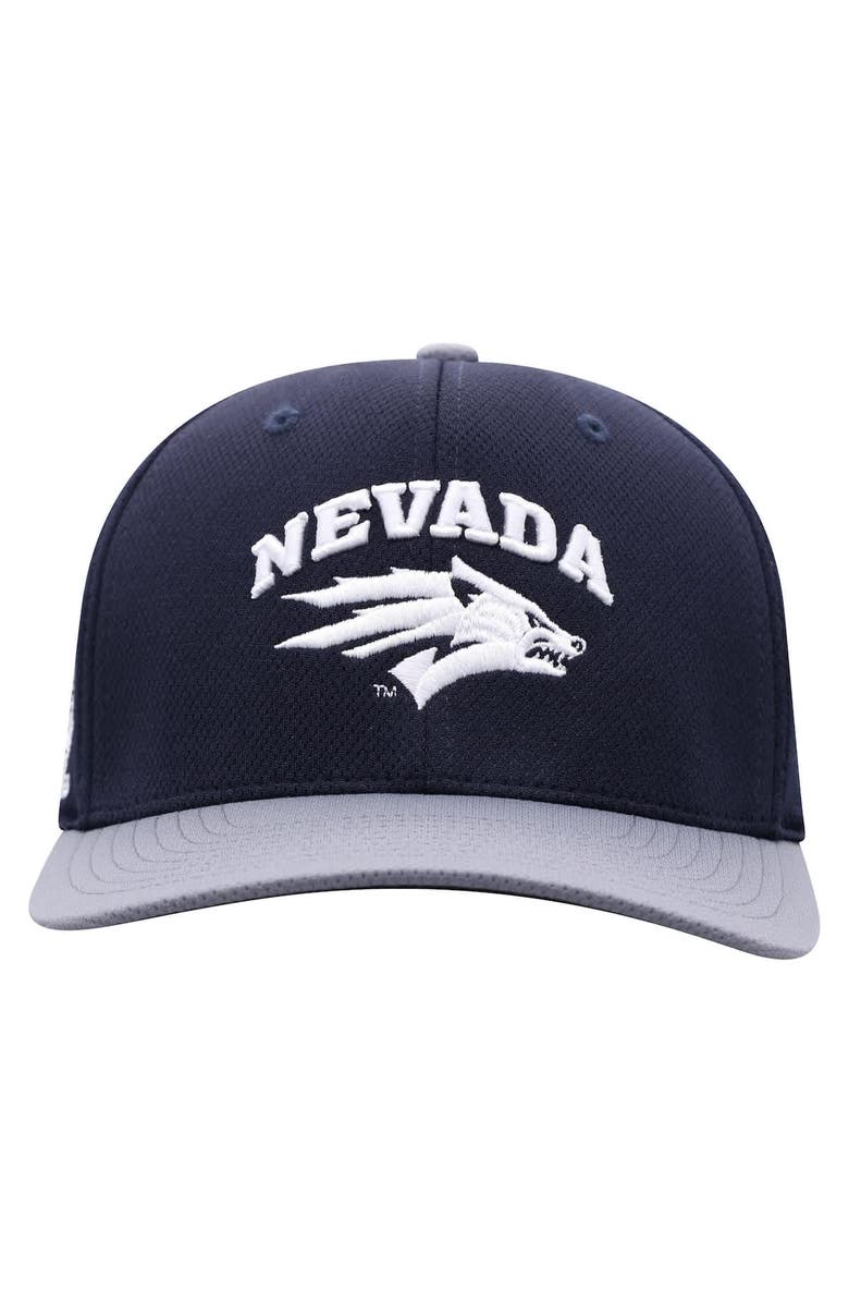 TOP OF THE WORLD Men's Top of the World True Navy Nevada Wolf Pack Reflex Fitted Hat, Alternate, color, True Navy