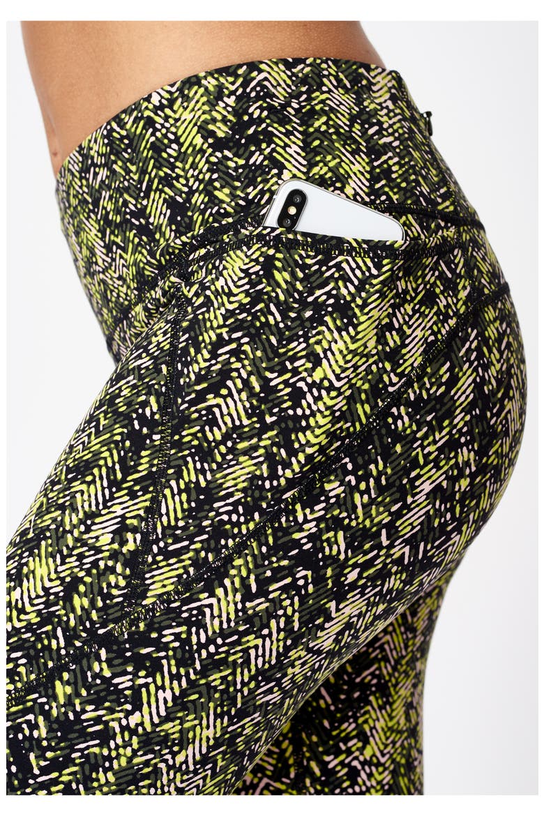 Power Pocket Workout Leggings, Alternate, color, BLACK HERRINGBONE PRINT
