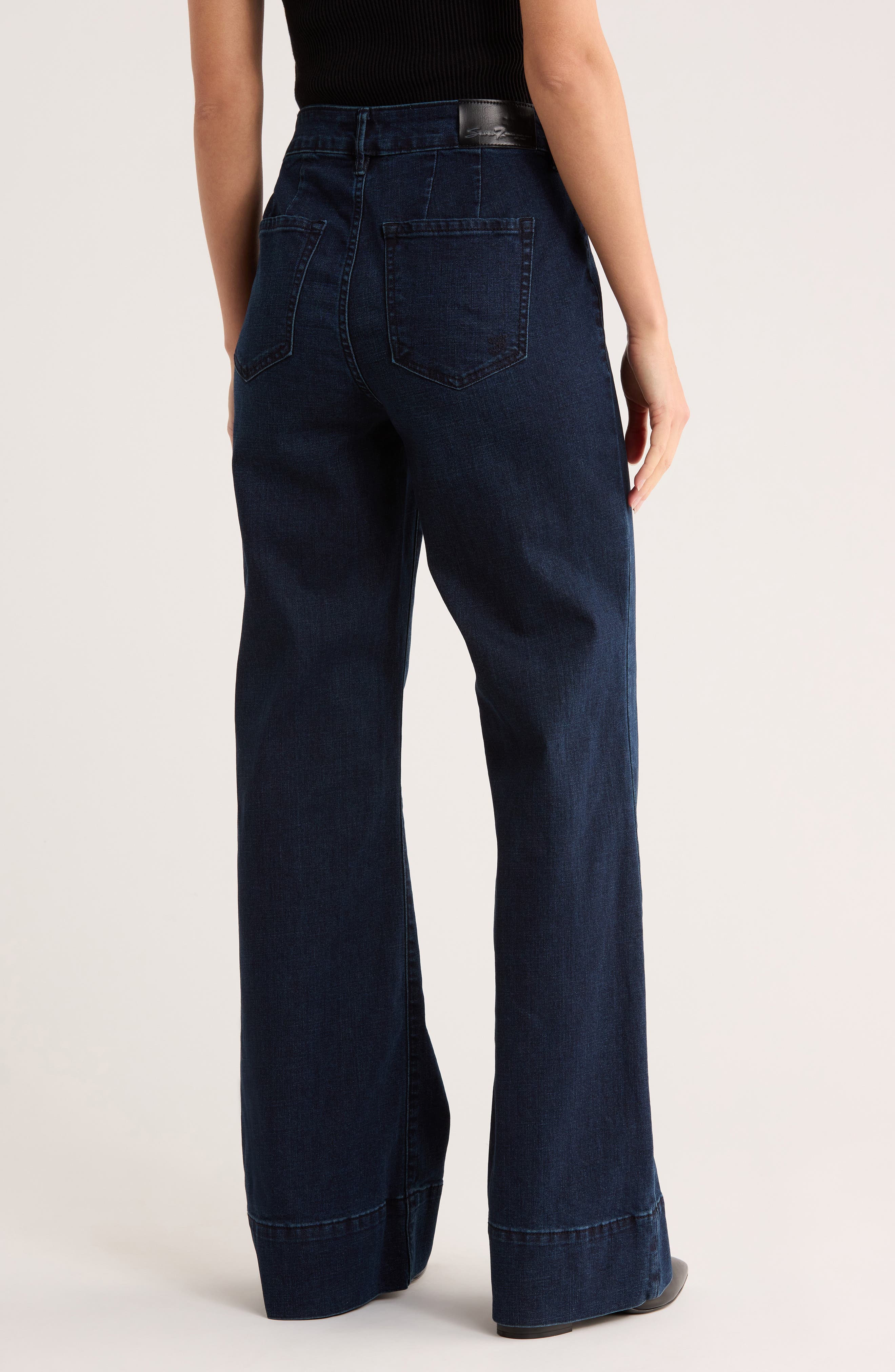 Pintuck Wide Leg Jeans - image 2