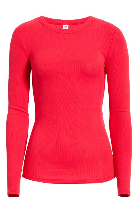 Ribbed Long Sleeve T-Shirt