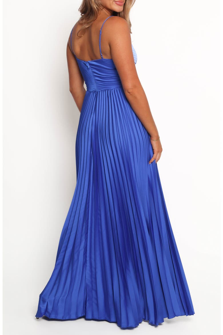 Naira Pleated Maxi Dress, Alternate, color, BLUE