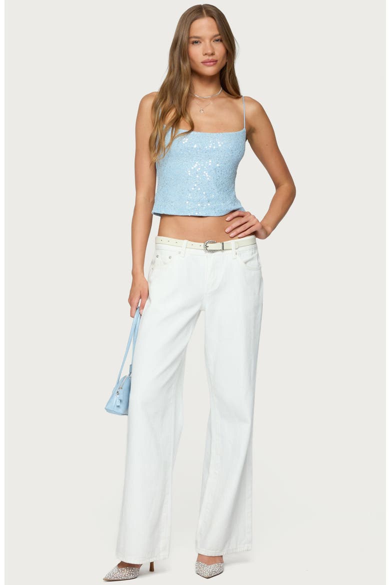 Sequin Crop Camisole, Alternate, color, LIGHT-BLUE