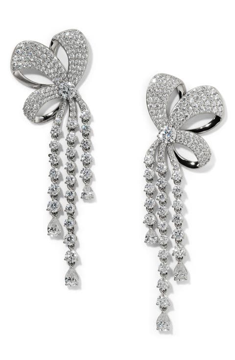 Eros Ribbon Bow Drop Earrings