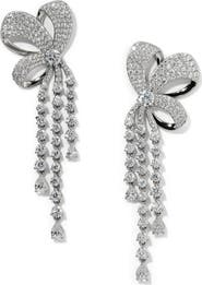 Nadri Eros Ribbon Bow Drop Earrings