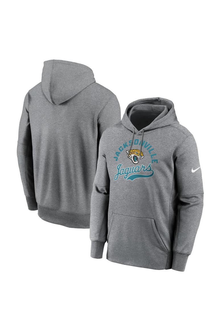 Men's Nike Heather Gray Jacksonville Jaguars Performance Fleece Pullover Hoodie, Alternate, color, Heather Gray