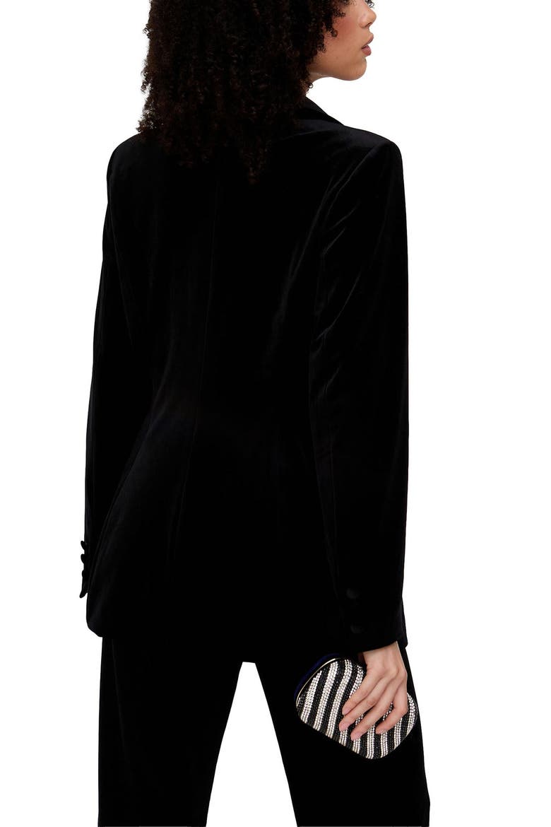 Valerie Tailored Velvet Blazer, Alternate, color, Black