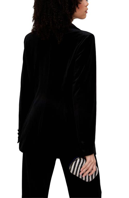 Lily And Lionel London Valerie Tailored Velvet Blazer In Animal Print