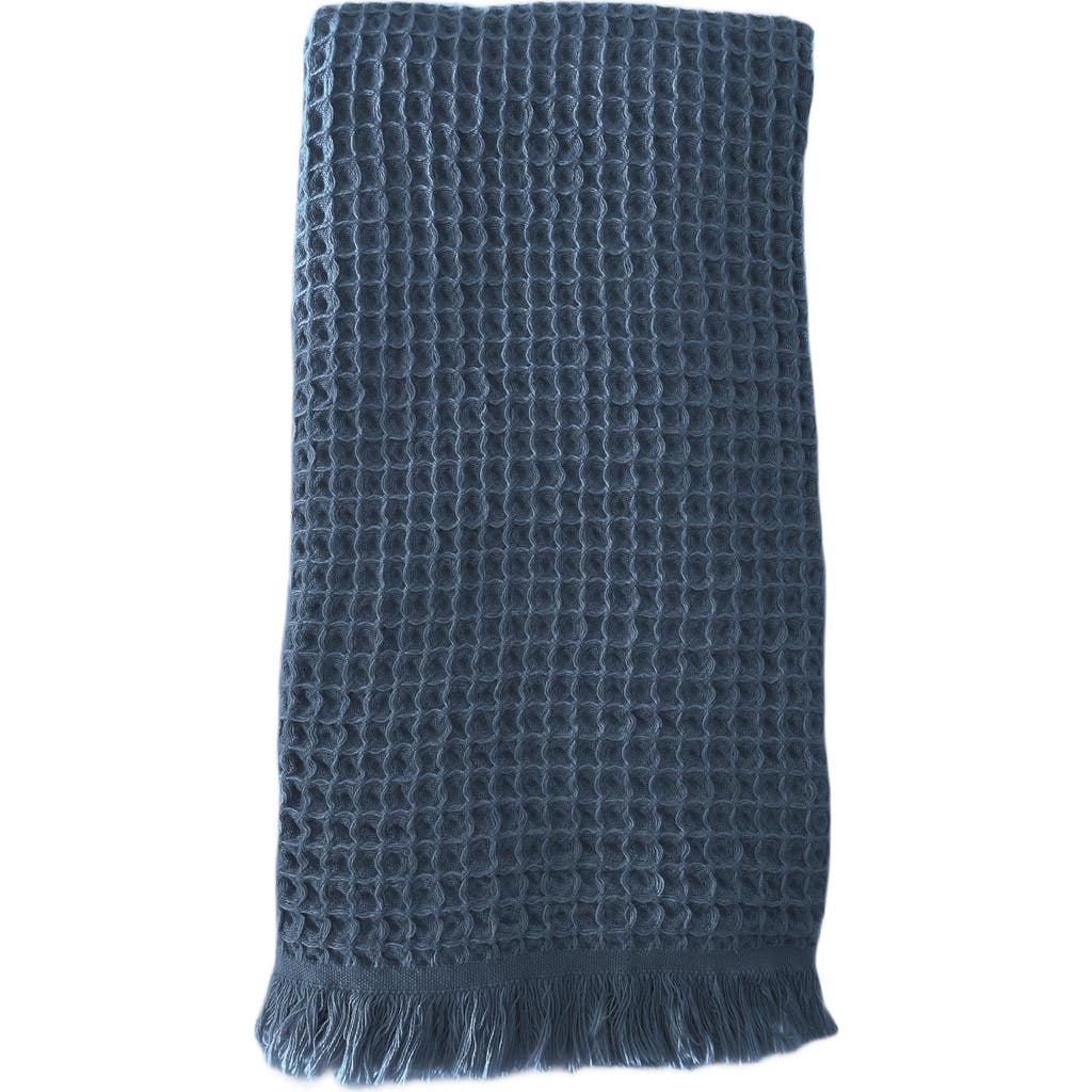 Anaya Turkish Cotton Waffle Bath Towels In Dark Navy
