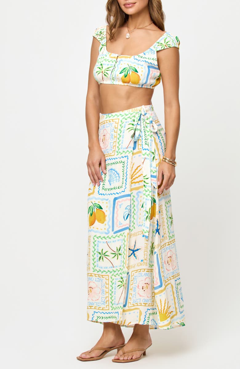 LSPACE Ever Cover-Up Crop Top, Alternate, color, Wish You Were Here