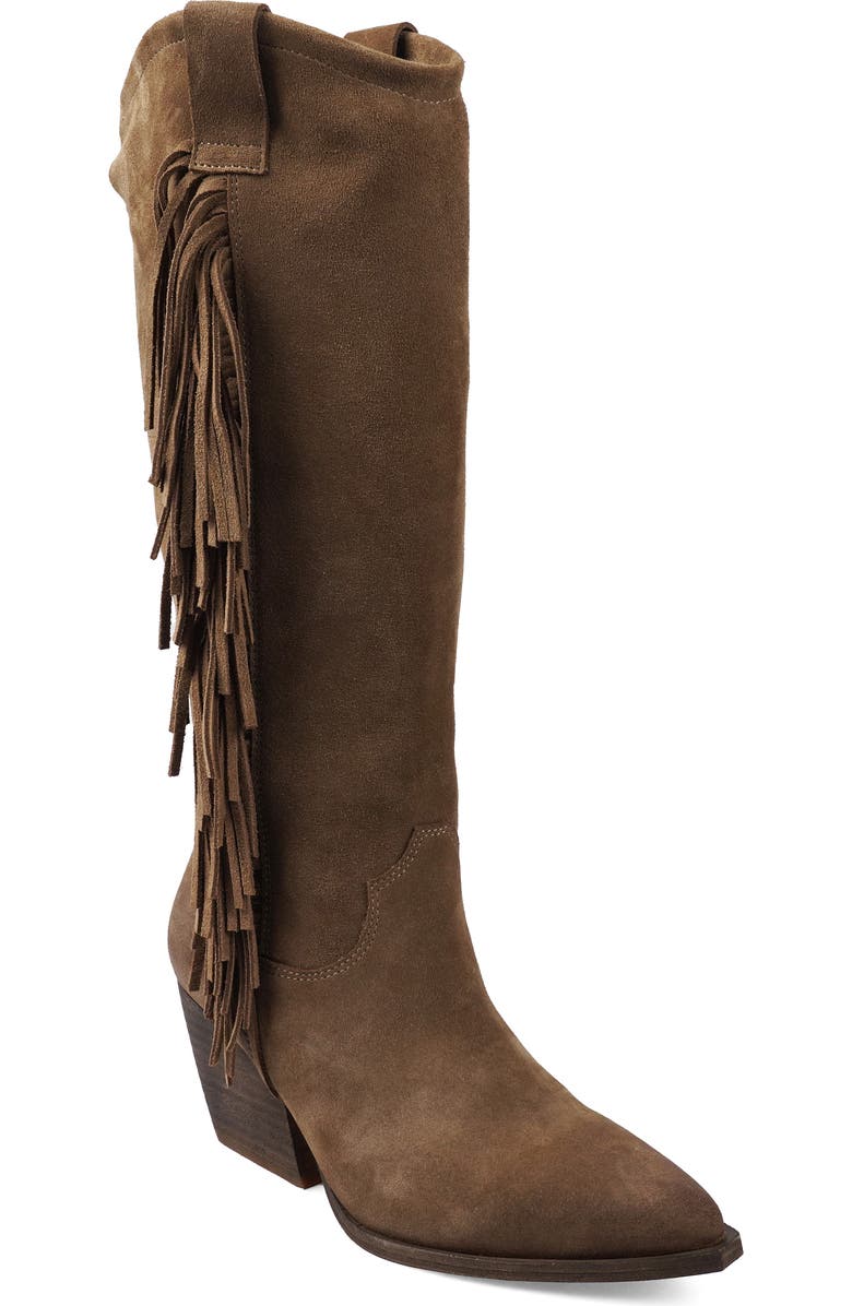 ZIGI Jacquie Pointed Toe Western Boot, Main, color, Taupe Suede
