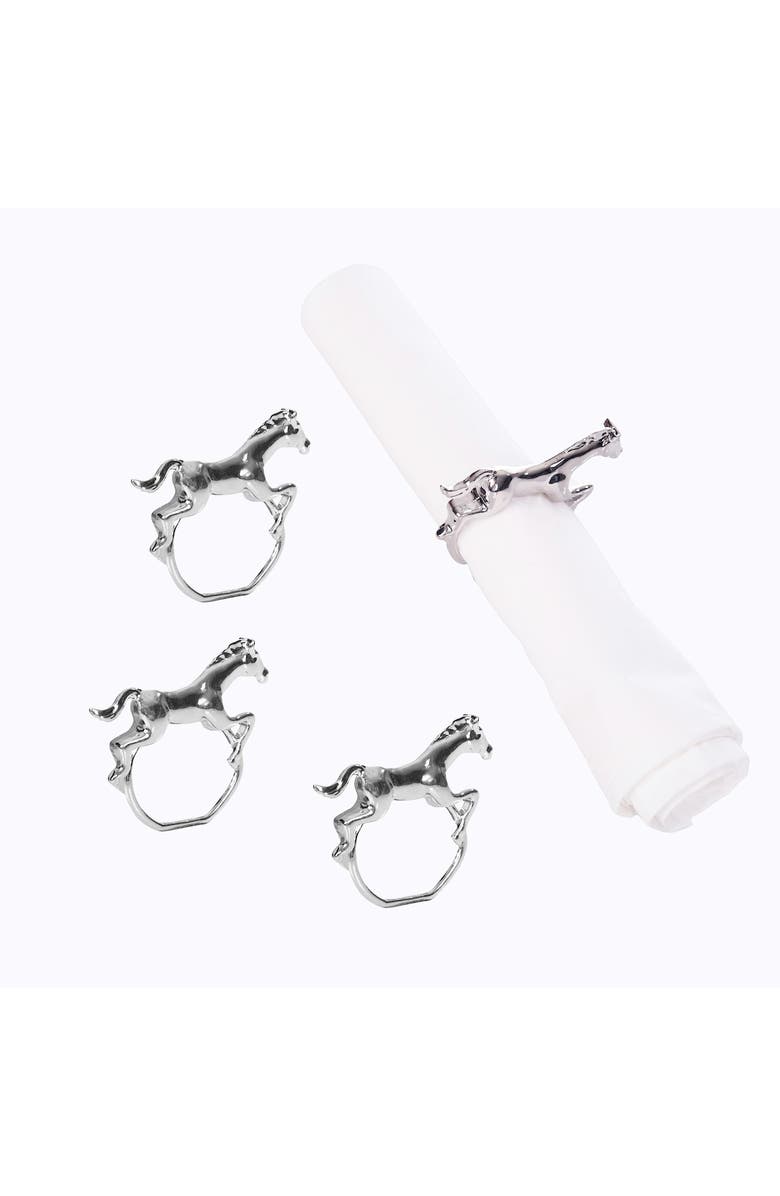 C&F Home Horse Napkin Ring Set of 4, Alternate, color, Silver